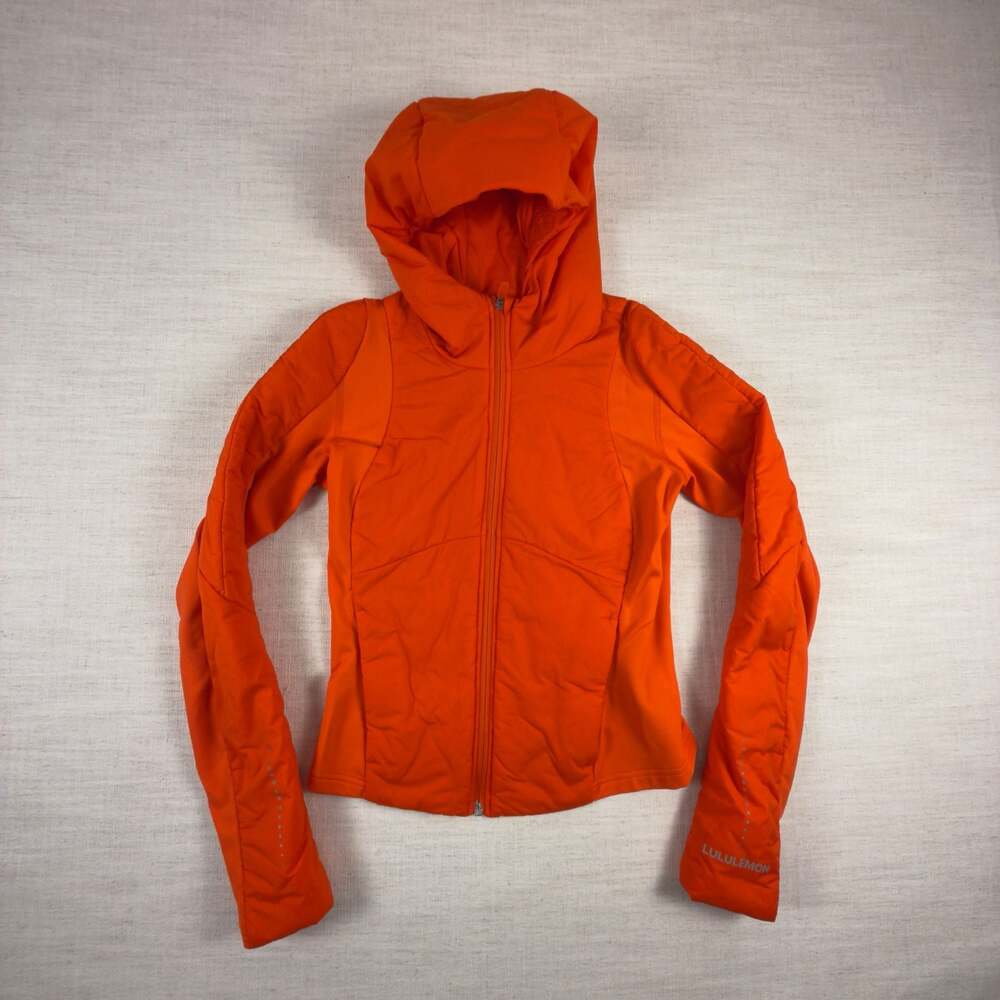 Lululemon Women's Size 6 Orange Full Zip Running Jacket